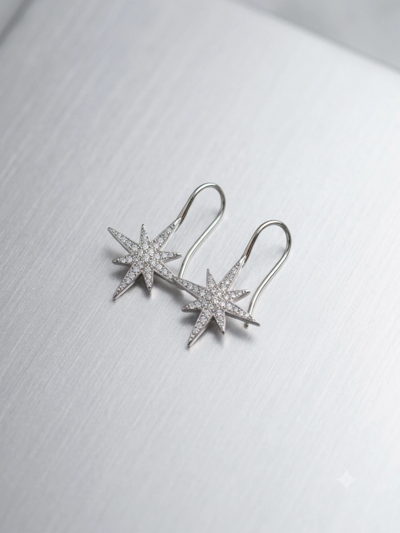Steel earrings - rhinestone star – photo 3
